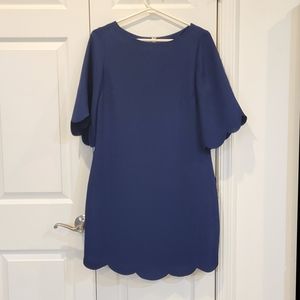 Sail to Sable Navy Scalloped Dress M6